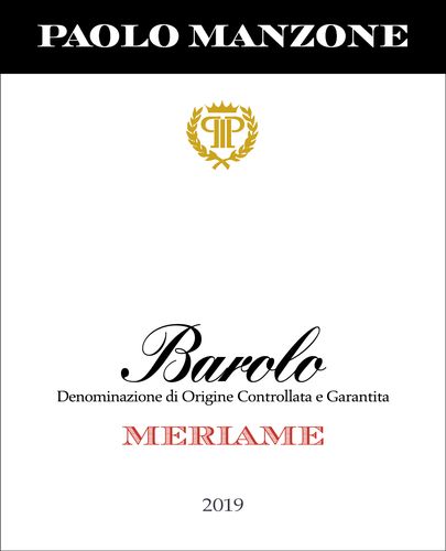 Paolo Manzone Barolo \'Meriame\' 2019